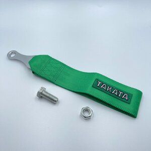 Takata Tow Strap Green car tow strap high density nylon Jdm racing